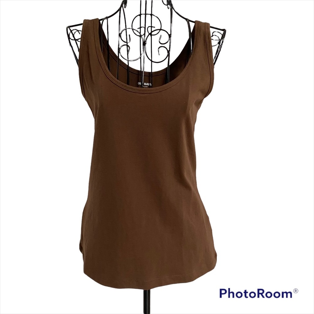 Old Navy First Layer Chocolate Brown Tank Top Size S NWOT